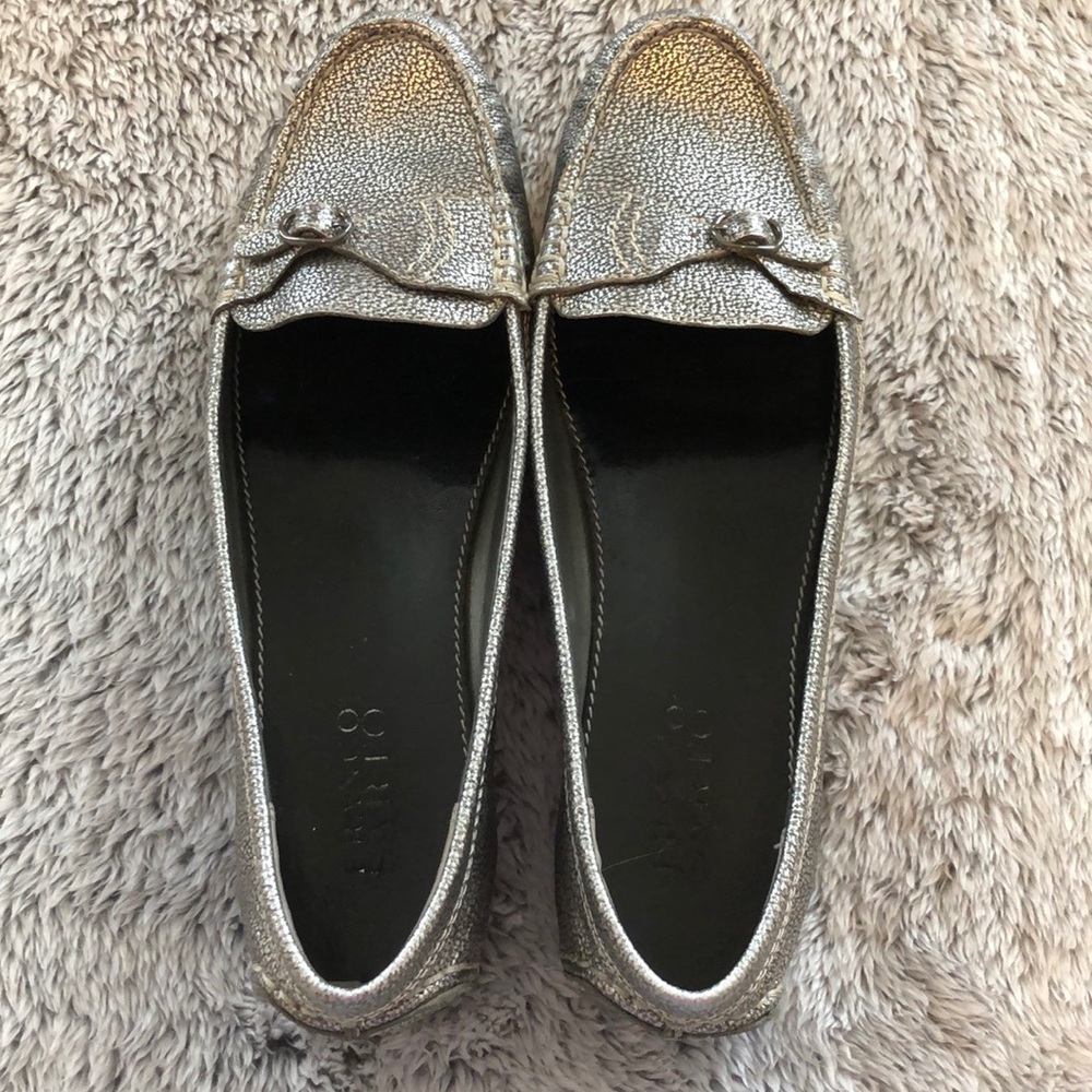 Women’s Franco Sarto Silver Loafers